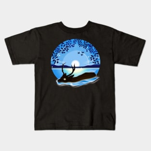 Swimming Deer Kids T-Shirt